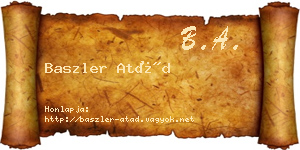 Baszler Atád névjegykártya